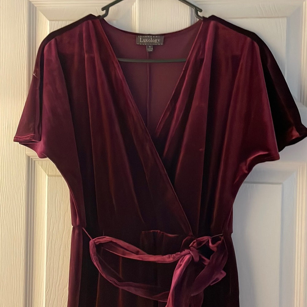 Velvet wrap dress